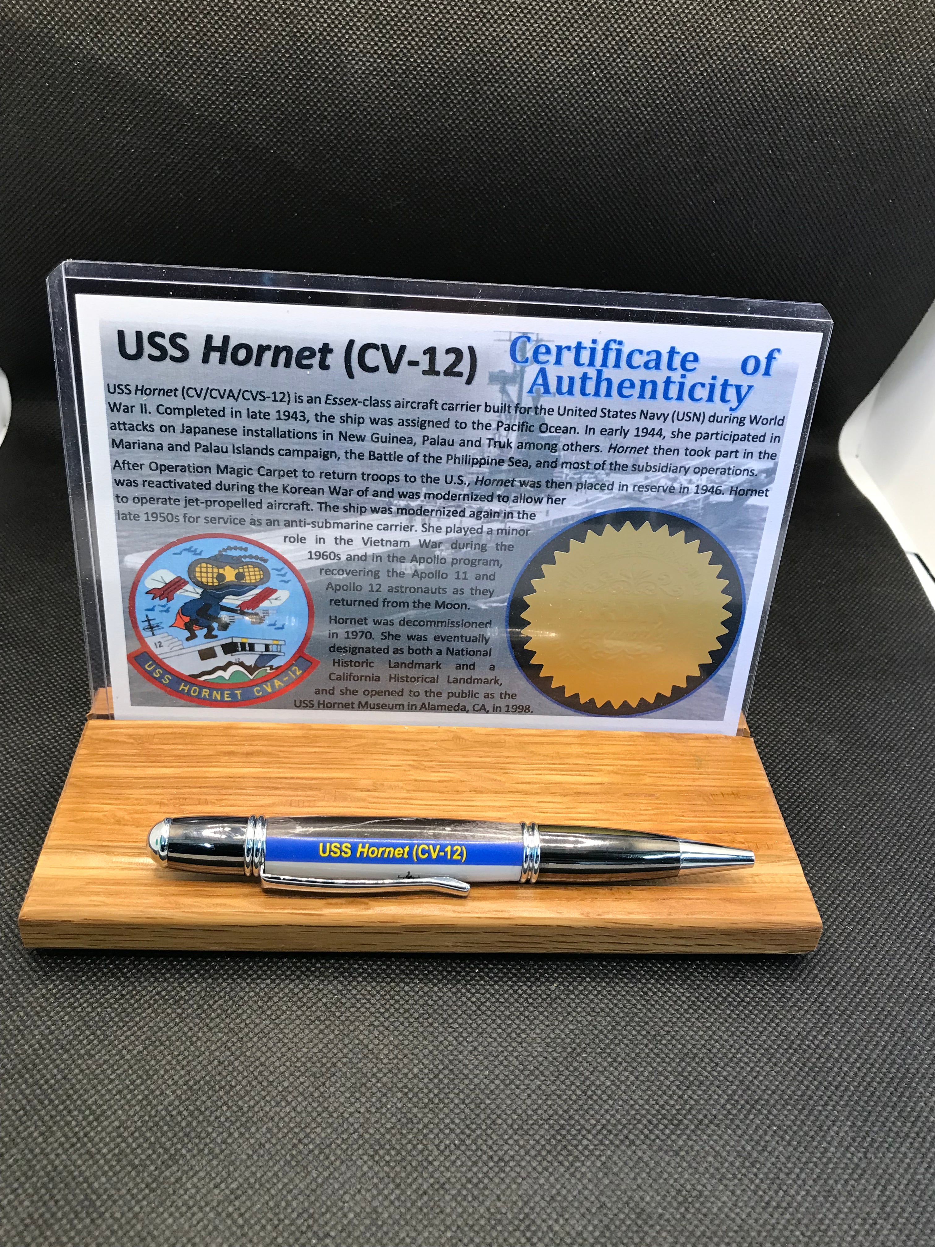 USS Hornet twist pen