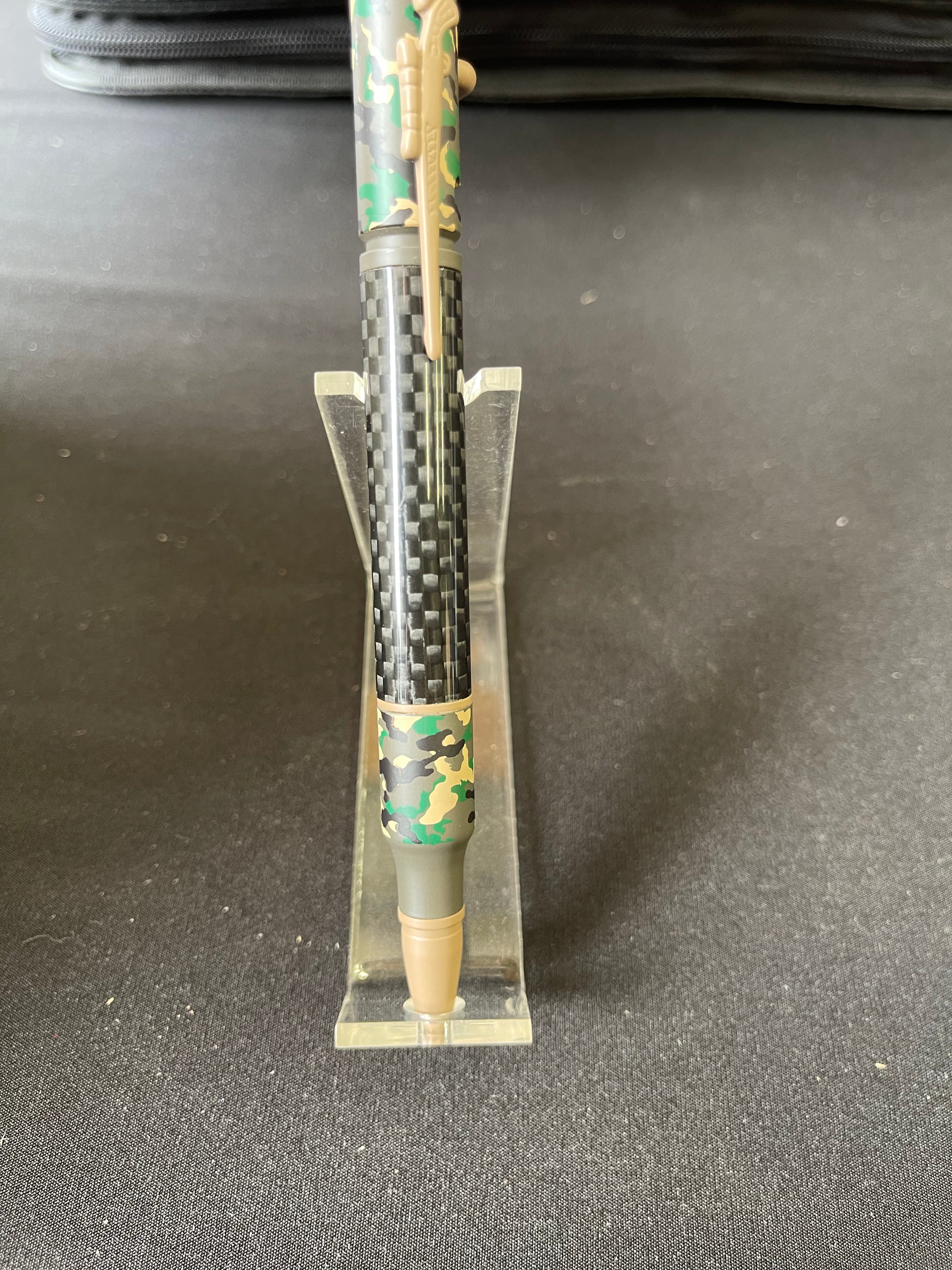 Camo and carbon fiber pen