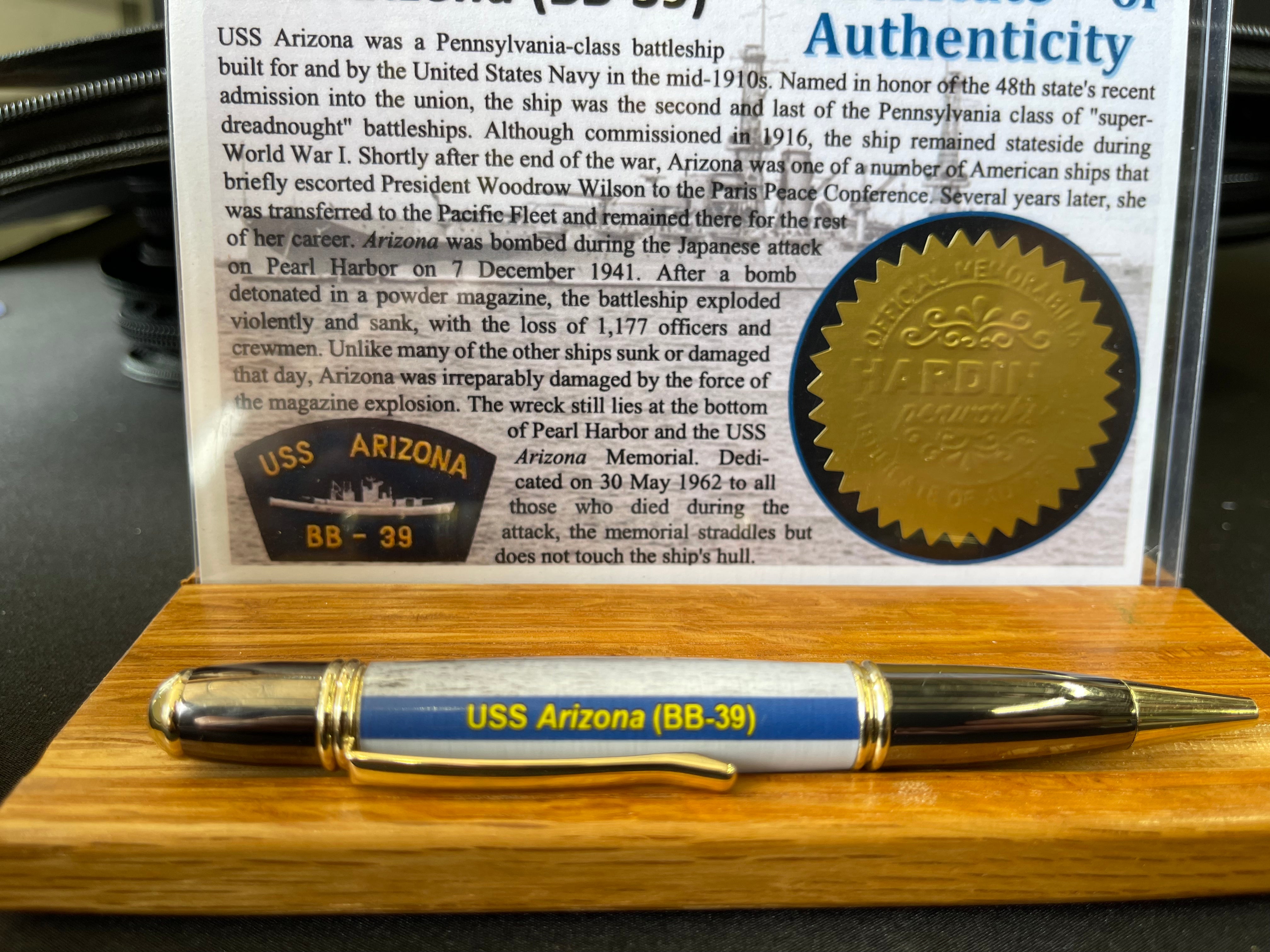 USS Arizona twist pen