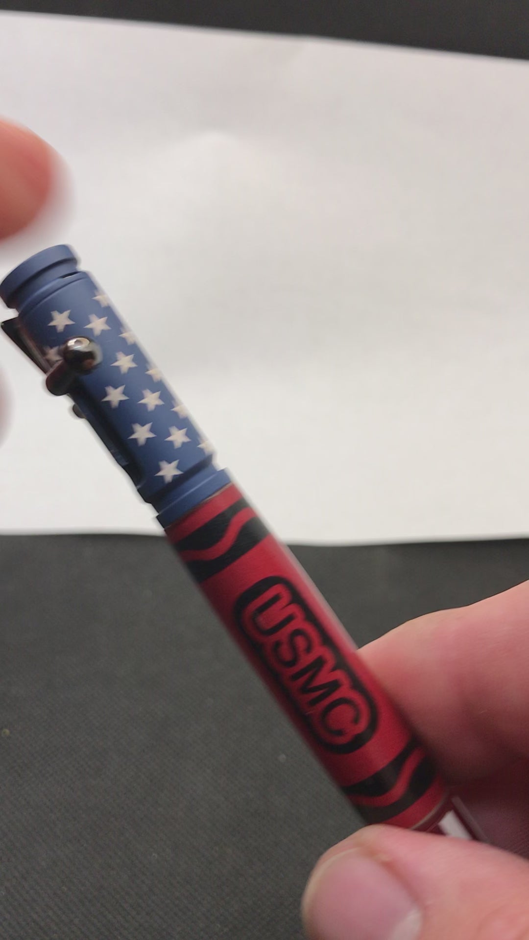 USMC red crayon pen